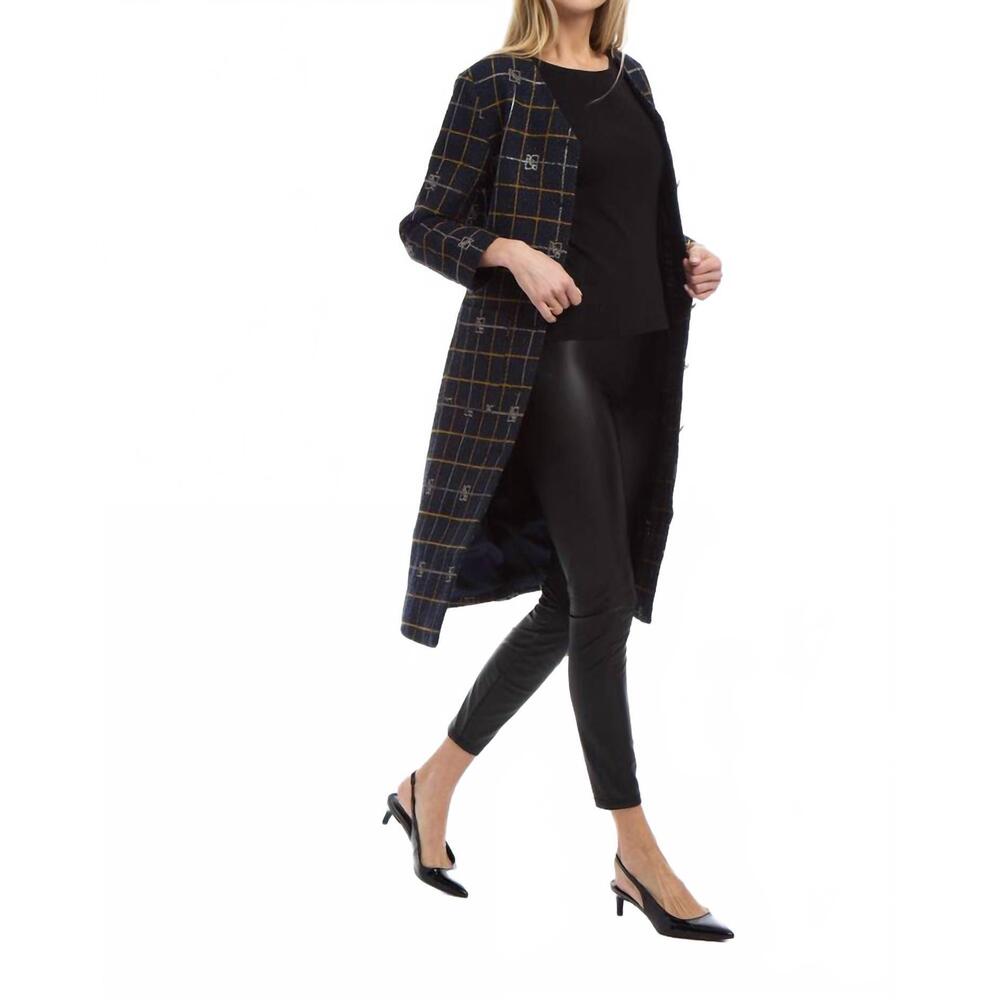 NEW PATTY KIM vuiton duster in navy/camel